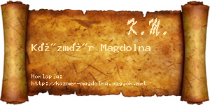 Kázmér Magdolna névjegykártya